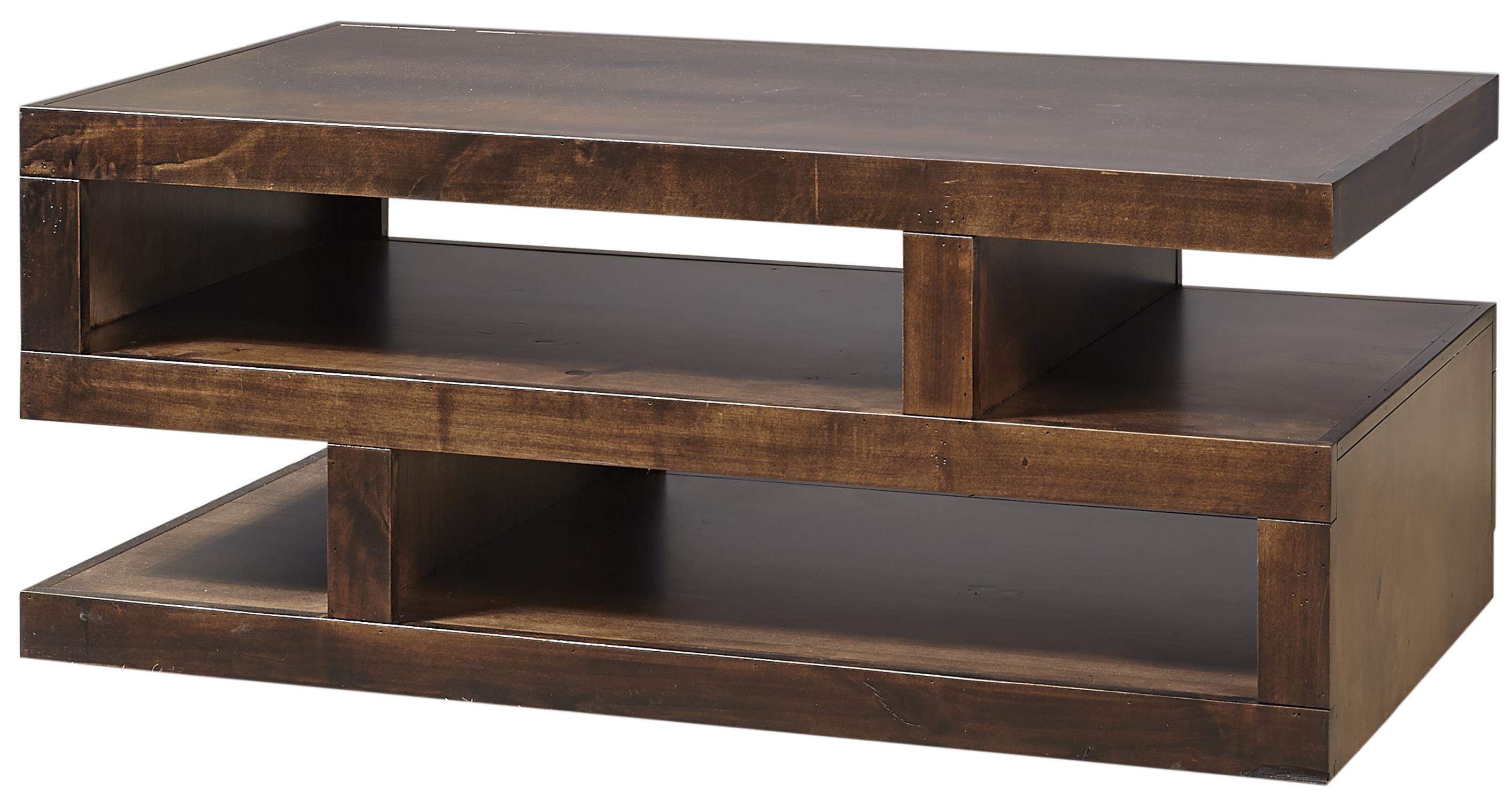 Highland Court Contemporary Alder Contemporary Cocktail Table with ...